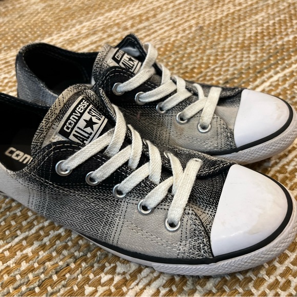 Converse Shoes - Converse Black and White Plaid Womens Size 6
